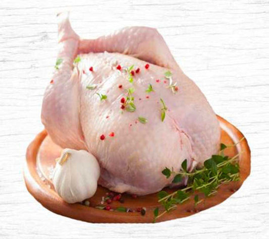 Poulet de la Ferme, sans ani-biotique,nourri au gain, en liberté