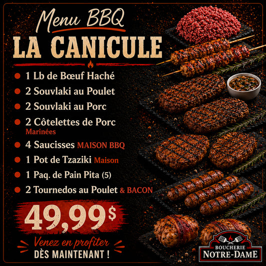 Menu BBQ – La Canicule