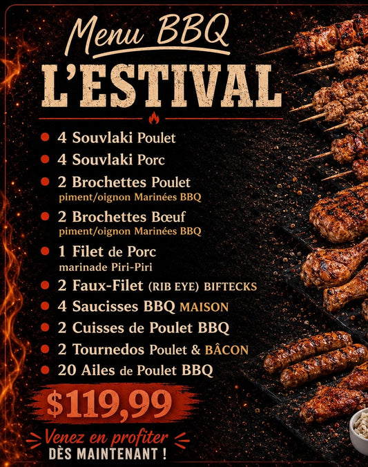 Menu BBQ – L'Estival