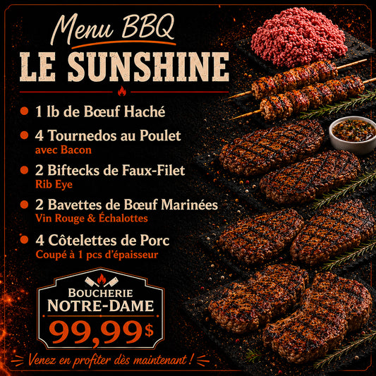 Menu BBQ – Le Sunshine